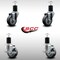 Service Caster 3.5'' SS Thermoplastic Rubber Wheel Swivel 1-3/4'' Expanding Stem Caster Set 2 Brakes, 4PK SCC-SSEX20S3514-TPRB-2-TLB-2-134 - alternate 2